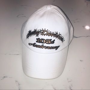 Harley Davidson white baseball hat